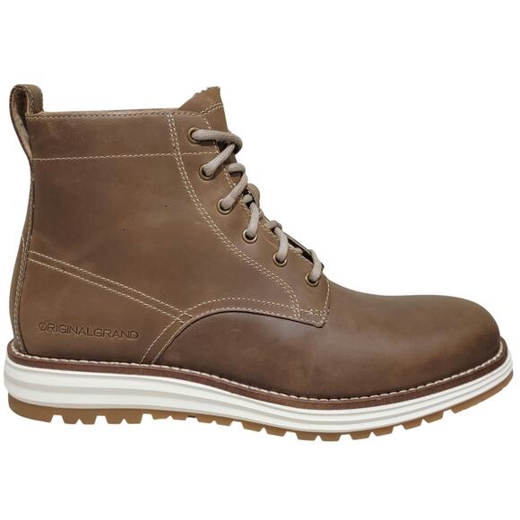 Cole Haan Men Original Grand Waterproof Combat Boots Sz US 7.5M Hawthorn Brown - Picture 2 of 7